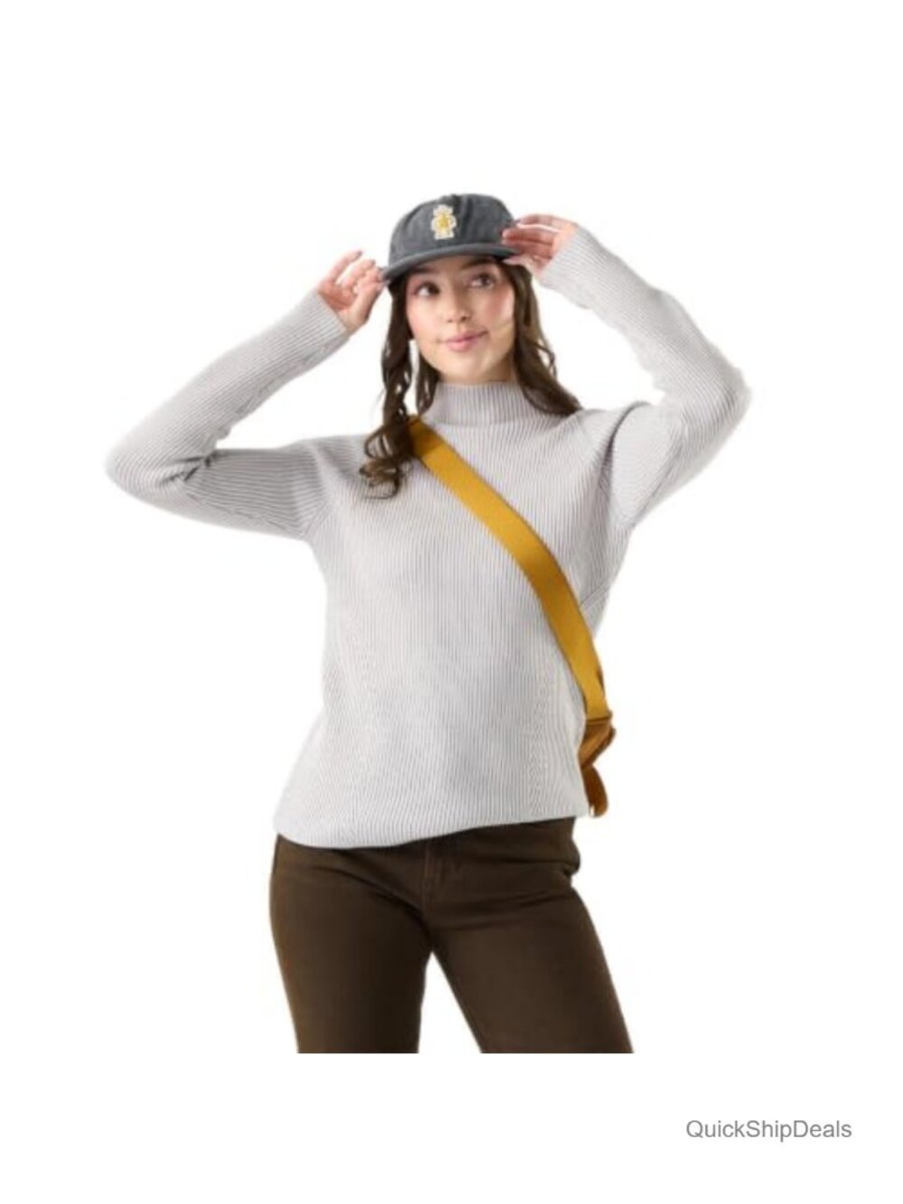 Merino Wool Slim Fit Funnel Neck Long Sleeve Sweater
